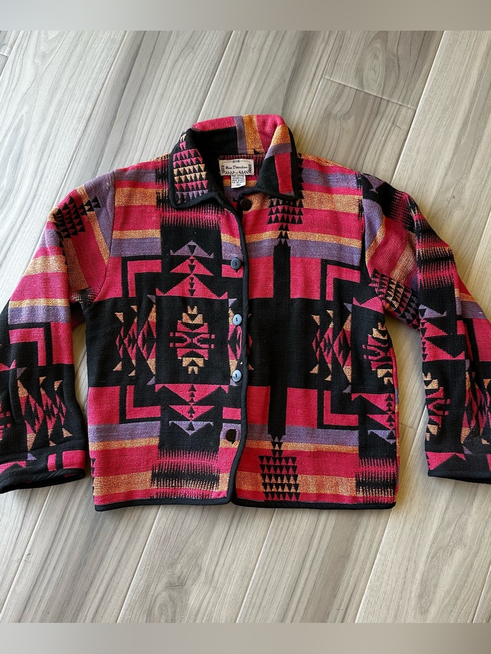 New Direction Cotton Woven Southwestern Jacket